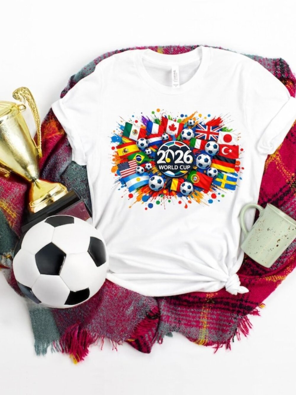 World Soccer 2026 T-shirt: Adult, Youth Toddler Game Usa Flag Clothing & Soccer